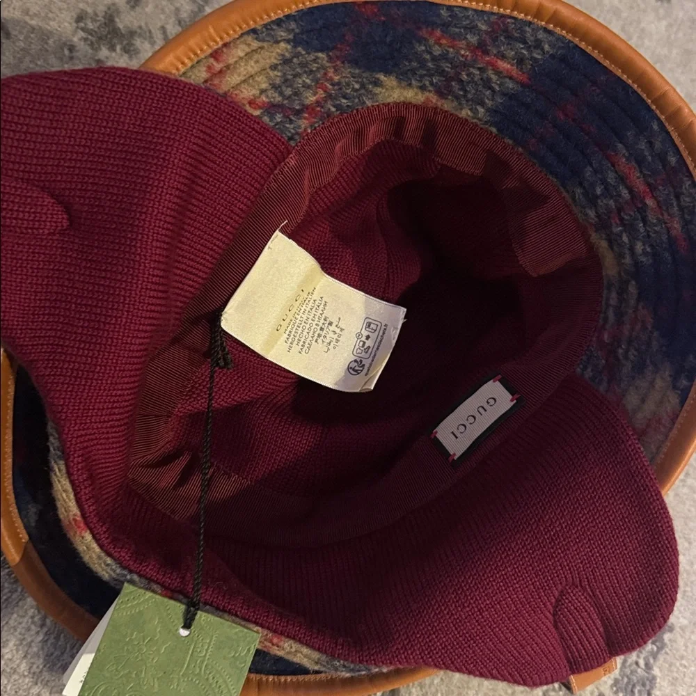 Gucci Wool Plaid trapper bucket hat - Picture 5 of 5